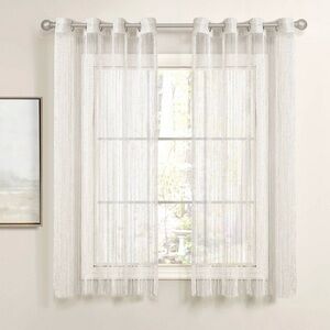 52"x63"Lush Décor Sheer Night Sky String Thread Grommet Top Window Curtain Panel